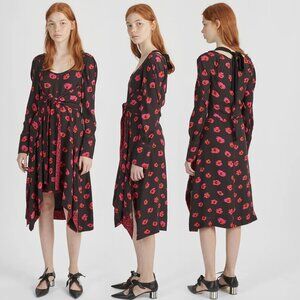 Proenza Schouler Printed Viscose Georgette Dress with Halter Tie - Size 4